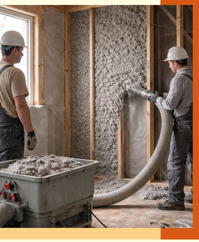 Утепление каркасного дома эковатой в Муравленко от 1927 руб. | ТепломастерМрв