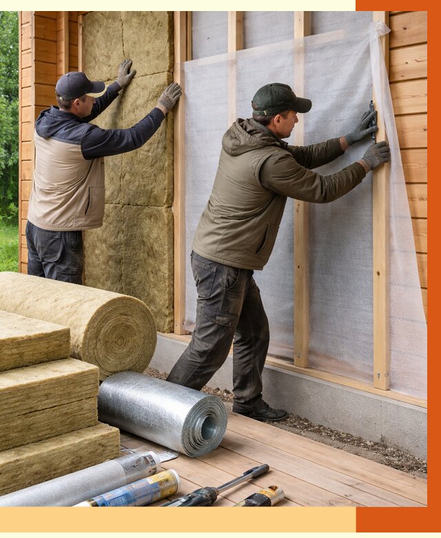 Утепление дома из двойного бруса в Муравленко от 5139 руб./м² — ТепломастерМрв под ключ