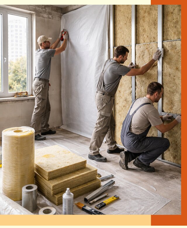 Утепление квартиры в Муравленко от 4818 руб/м2 — утеплить квартиру изнутри и снаружи | ТепломастерМрв