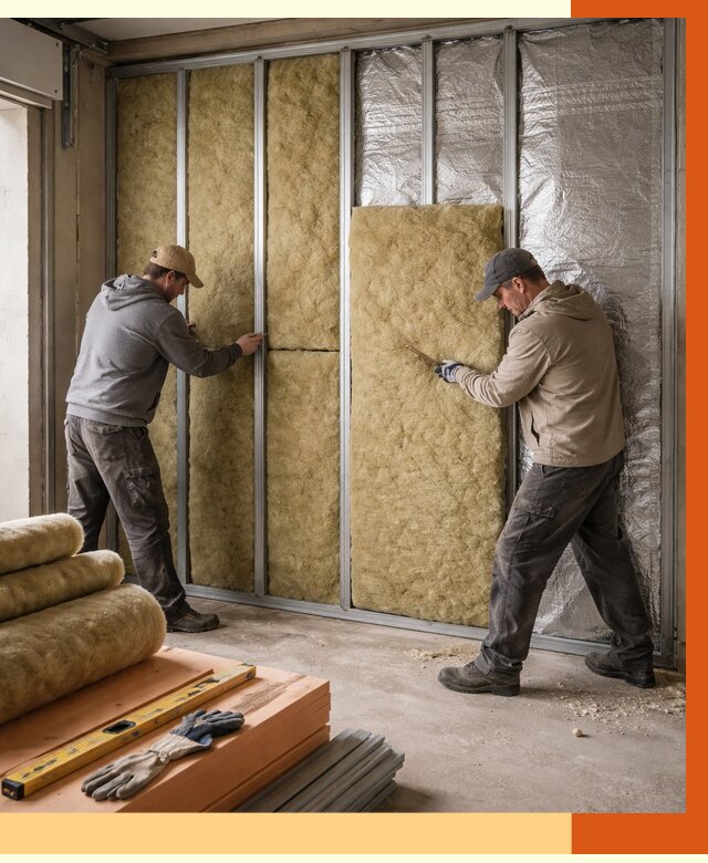 Утепление гаража изнутри в Муравленко от 8030 руб/м2 — работы и цена | ТепломастерМрв