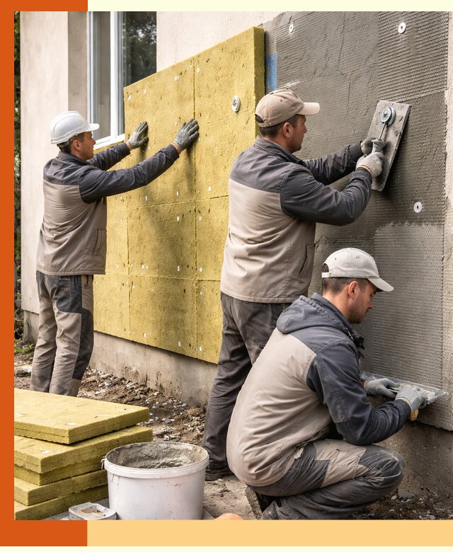 Утепление фасада под штукатурку в Муравленко — энергоэффективная технология