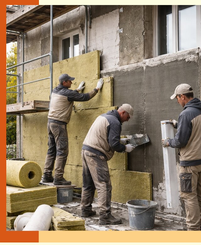 Утепление фасада зданий и домов в Муравленко