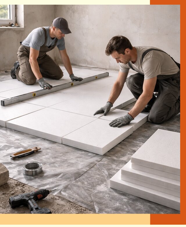 Утепление бетонного пола в Муравленко от 2677 руб/м2 — монтаж и цена | ТепломастерМрв