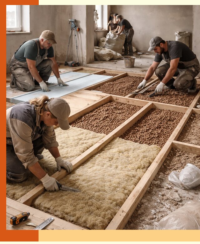 Утепление перекрытий жилых и промышленных зданий в Муравленко