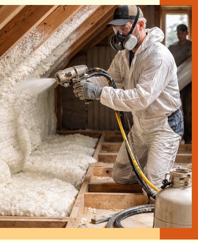 Утепление чердака ППУ в Муравленко от 9229 руб./м2 — услуга под ключ | ТепломастерМрв