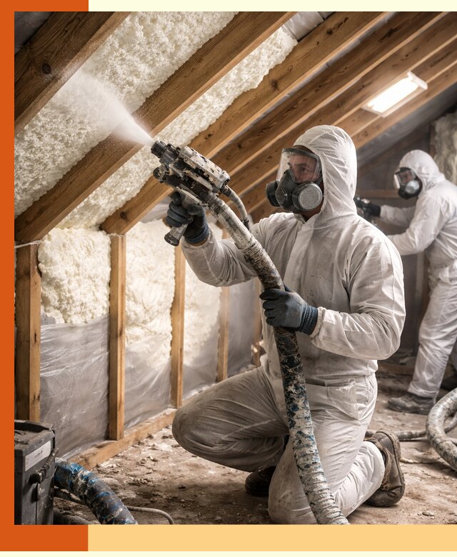 Утепление чердака пенополиуретаном (ППУ) в Муравленко