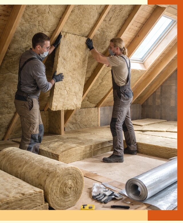 Утепление мансарды минватой в Муравленко от 4497 руб./м2 — монтаж и пароизоляция | ТепломастерМрв