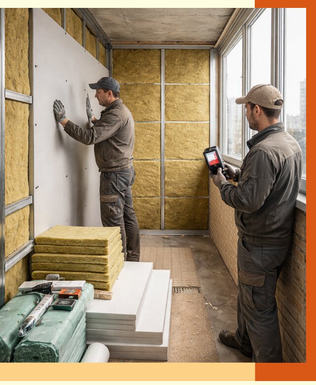 Утепление балкона в Муравленке от 4818 руб. под ключ | ТепломастерМрв