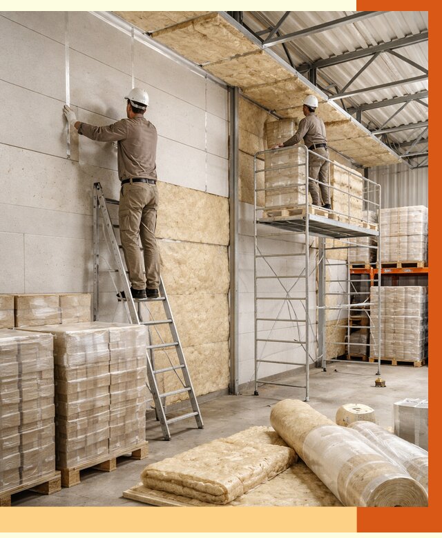 Утепление склада готовой продукции в Муравленко от 2088 руб./м2 — комплексно | ТепломастерМрв