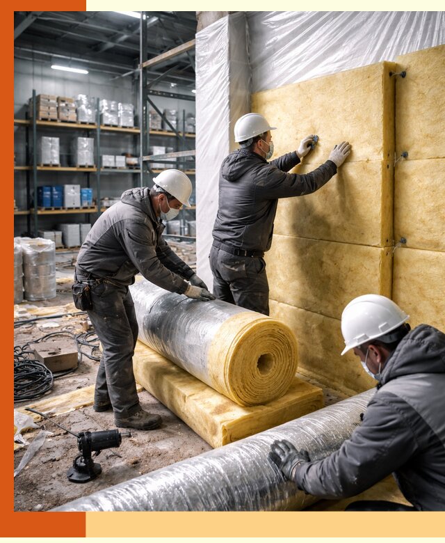 Утепление склада химсырья в Муравленко: безопасная и эффективная изоляция