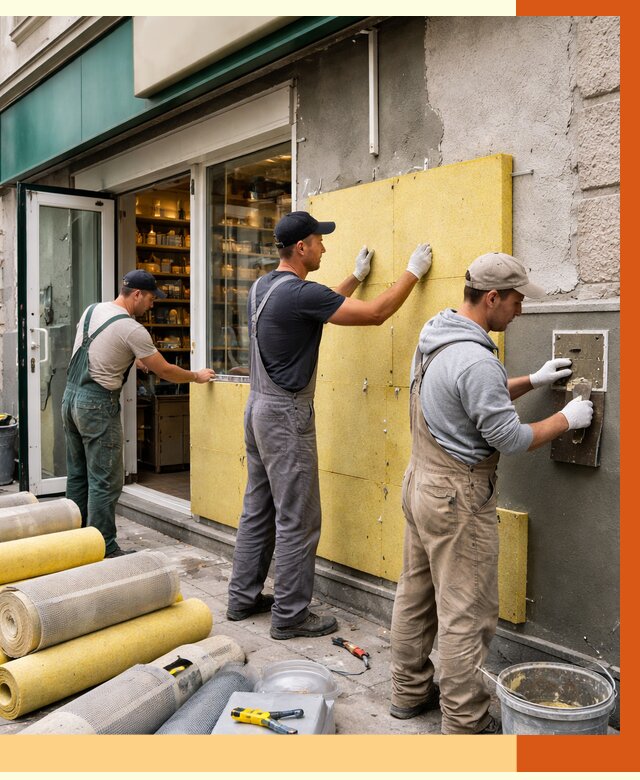 Утепление магазина в Муравленко от 4818 руб/м2 — цена, стены и снаружи | ТепломастерМрв