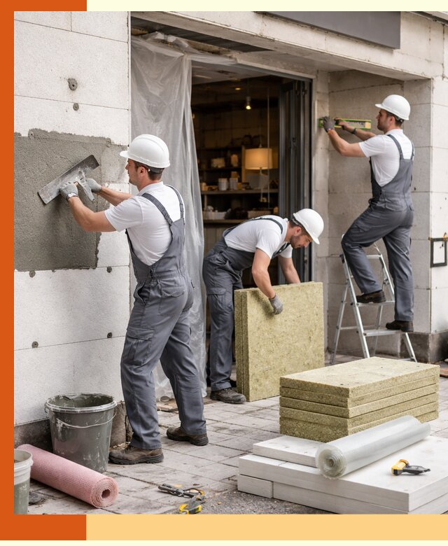 Утепление кафе в Муравленко: профессиональная теплоизоляция и монтаж