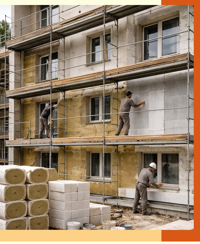 Утепление гостиницы в Муравленко от 7708 руб./м2 — комплексно, ППУ, под ключ | ТепломастерМрв