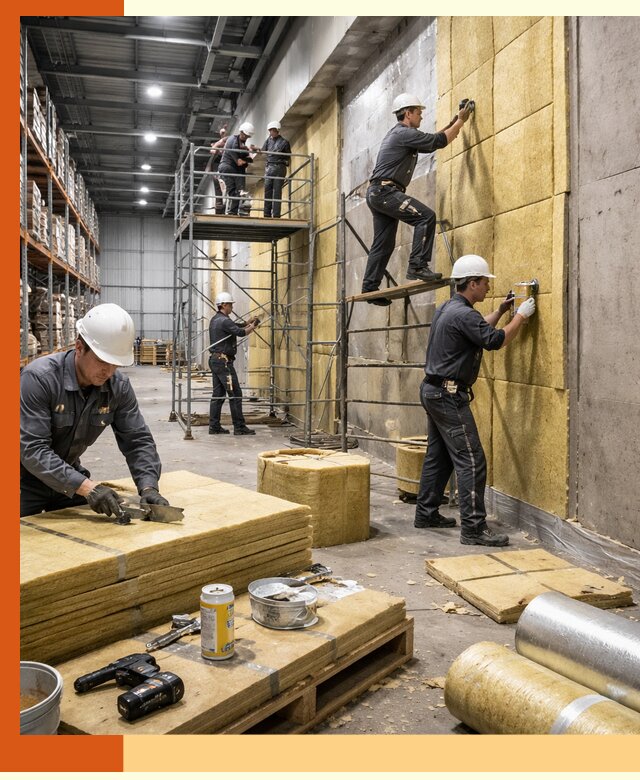 Утепление логистического центра в Муравленко качественно и экономично