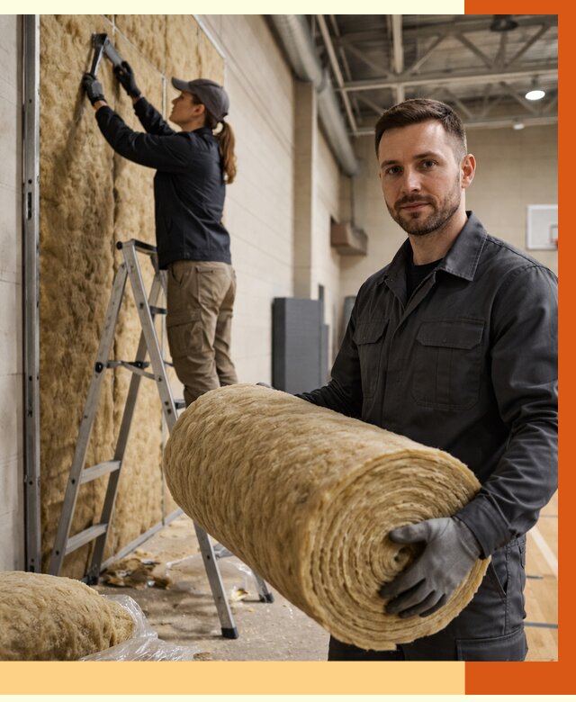 Утепление спортзала в Муравленко от 8030 руб/м2 — комплексное утепление под ключ | ТепломастерМрв