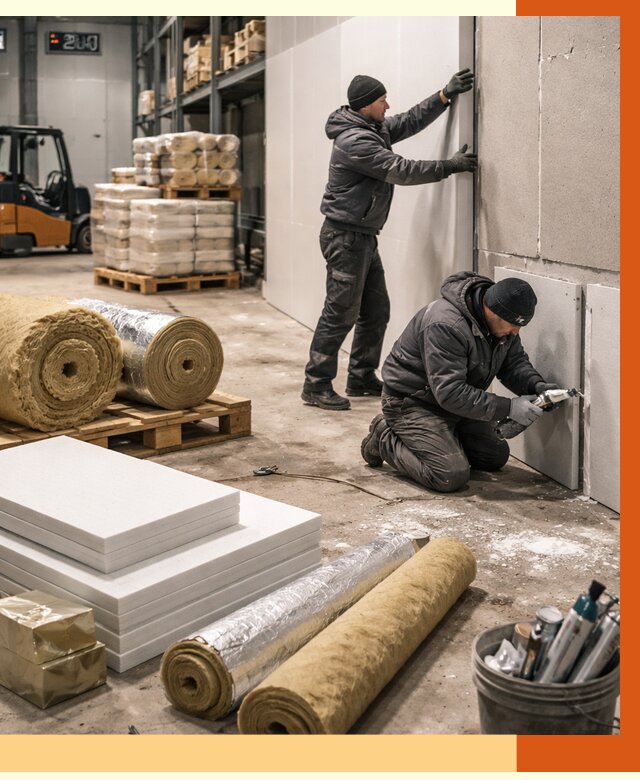 Утепление холодного склада в Муравленко от 9100 руб/м2 — комплексное под ключ | ТепломастерМрв