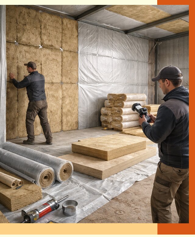 Утепление теплого склада в Муравленко под ключ от 12312 руб/м² | ТепломастерМрв