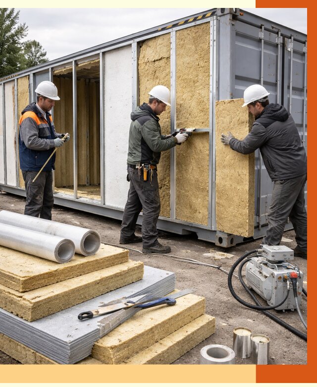 Утепление морского контейнера в Муравленко от 4015 руб. под ключ | ТепломастерМрв