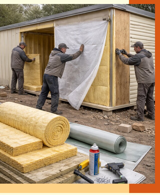 Утепление строительной бытовки в Муравленко от 13383 руб. под ключ | ТепломастерМрв