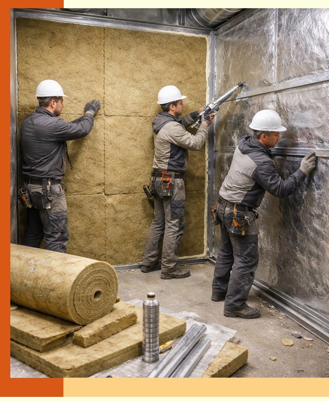 Утепление венткамеры в Муравленко — качественная теплоизоляция и шумопоглощение