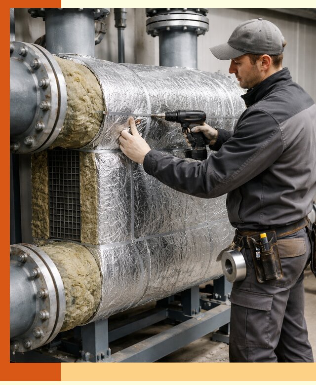 Утепление теплообменника в Муравленко — профессиональная теплоизоляция оборудования