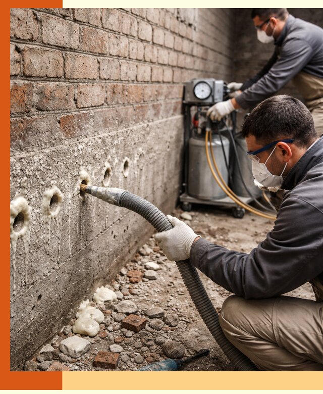 Заполнение колодцевой кладки ППУ в Муравленко быстро и герметично