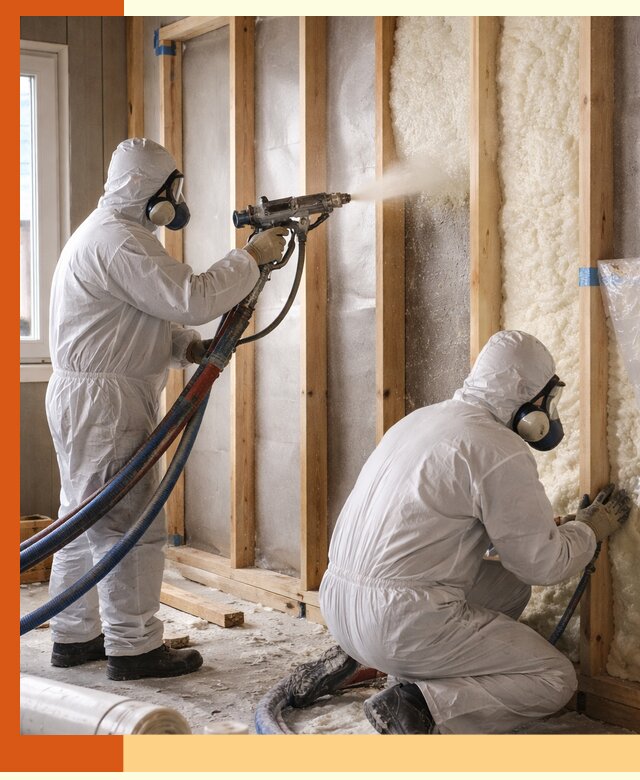 Утепление каркасной стены ППУ в Муравленко для домов и коттеджей