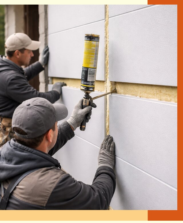 Утепление сэндвич панелей ППУ в Муравленко от 4497 руб. за м2 | ТепломастерМрв