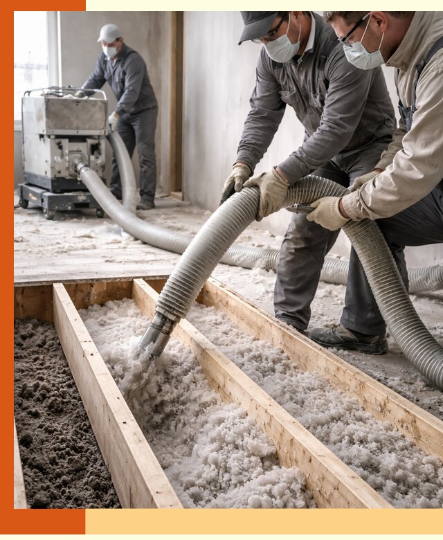 Заполнение полостей межэтажного перекрытия в Муравленко эффективно и герметично