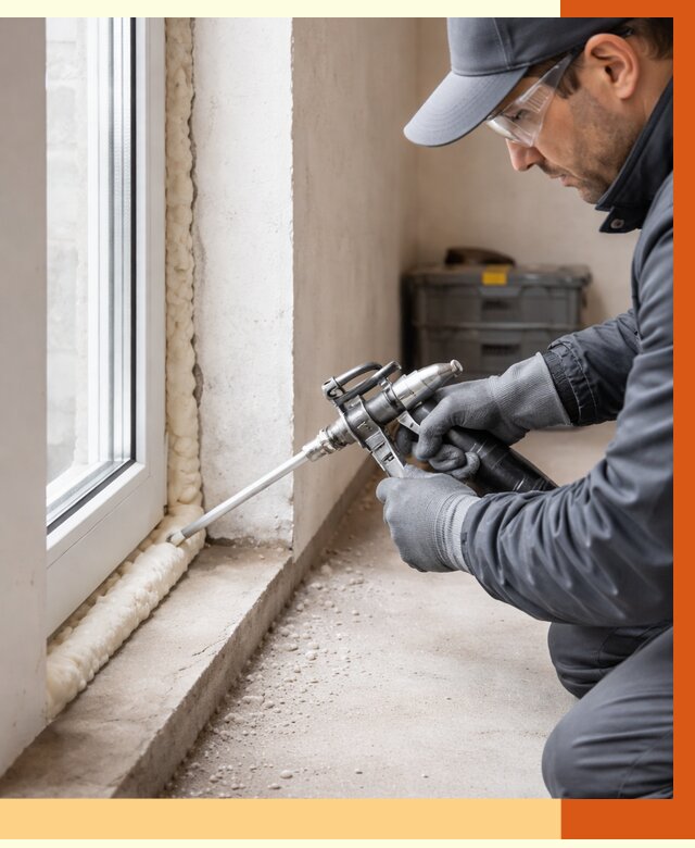 Герметизация стыков ППУ в Муравленко от 1766 руб. за м2 — утепление примыканий под ключ | ТепломастерМрв