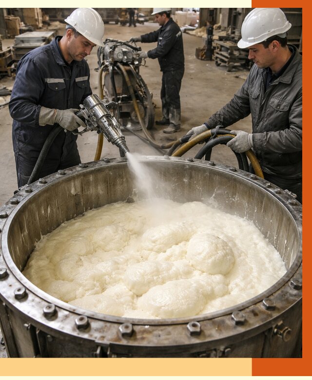 Заливка ППУ в емкости в Муравленко от 7762 руб. — утепление емкости под ключ | ТепломастерМрв