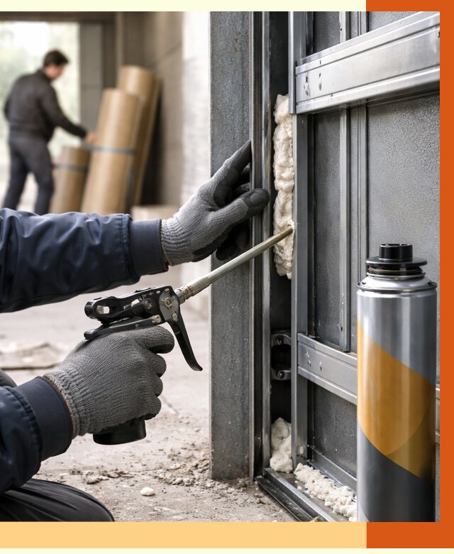 Заполнение пустот ворот в Муравленко от 4818 руб. — заливка ППУ, утепление под ключ | ТепломастерМрв