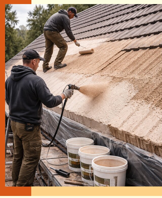 Утепление кровли жидкой пробкой в Муравленко для домов и зданий