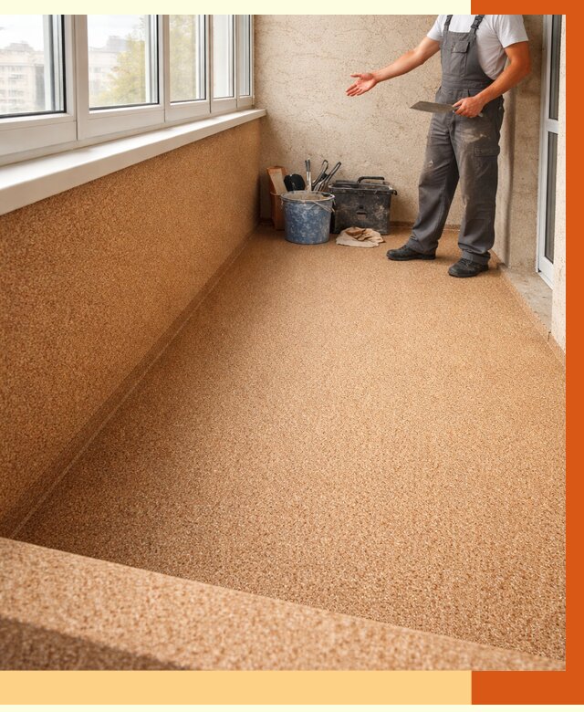 Утепление балкона жидкой пробкой в Муравленко от 3908 руб/м² под ключ | ТепломастерМрв