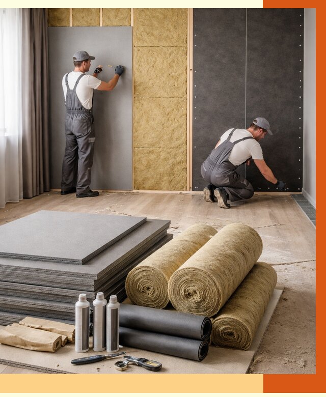 Шумоизоляция дома в Муравленко от 4818 руб/м2 — комплексная звукоизоляция под ключ | ТепломастерМрв