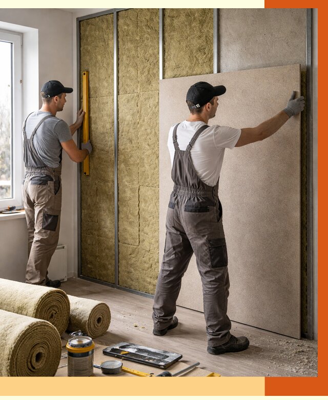 Шумоизоляция стен в Муравленко от 4818 руб/м2 — звукоизоляция стен под ключ | ТепломастерМрв