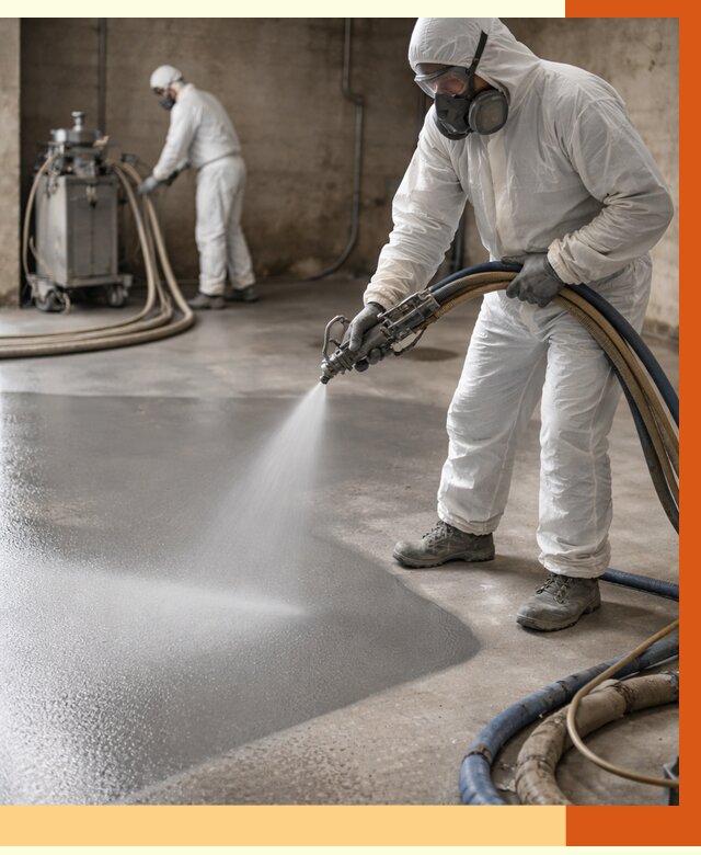 Гидроизоляция полимочевиной в Муравленко от 9100 руб/м² — напыление полимерной гидроизоляции | ТепломастерМрв