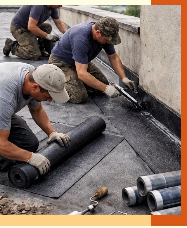 Гидроизоляция кровли в Муравленко от 4818 руб. — профессиональная гидроизоляция крыши | ТепломастерМрв