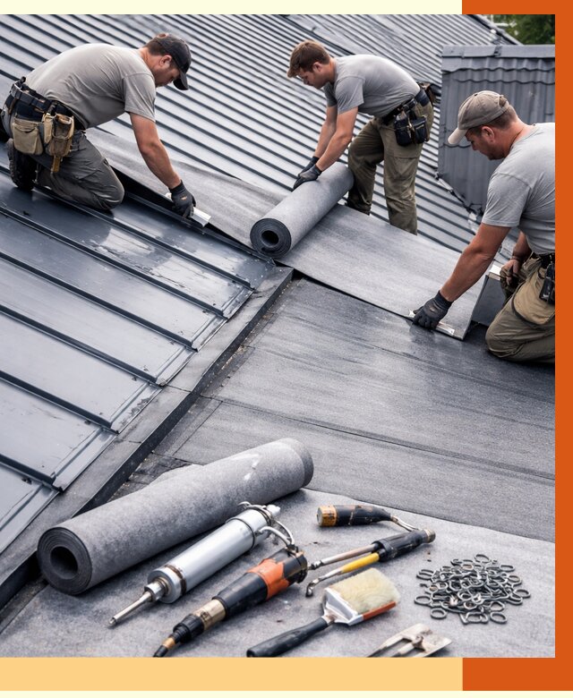 Гидроизоляция металлической кровли полимочевиной в Муравленко от 9100 руб. | ТепломастерМрв