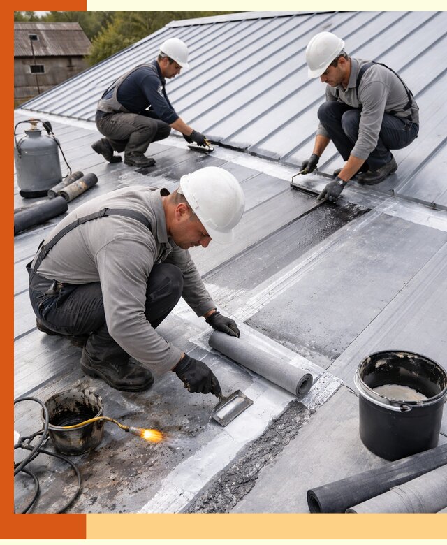 Гидроизоляция металлической кровли с гарантией в Муравленко