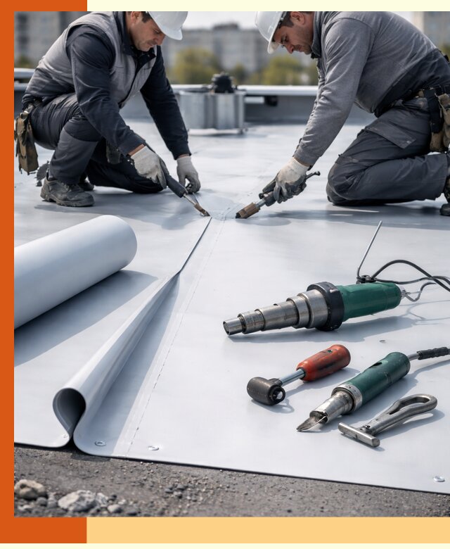 Гидроизоляция мембранной кровли в Муравленко: монтаж и ремонт быстро