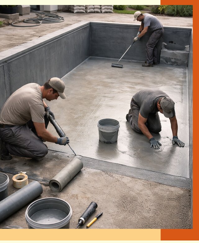 Профессиональная гидроизоляция бассейна в Муравленко от 6959 руб. за м2 | ТепломастерМрв