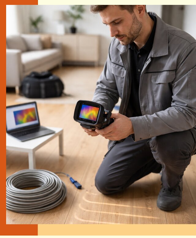 Тепловизионное обследование тёплого пола в Муравленко для точной диагностики