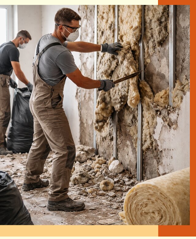 Демонтаж старого утеплителя в Муравленко от 3747 руб. — работы под ключ | ТепломастерМрв